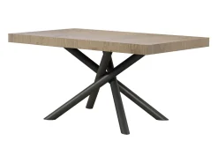 Mesa extensible 90x180/440 cm Famas Roble Natural estructura Antracita
