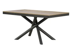 Mesa extensible 90x160/420 cm Famas Evolution Roble Natural estructura Antracita
