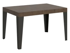 Mesa extensible 140/400x90 cm Flame nogal patas antracita