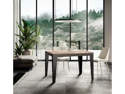 Mesa extensible 160/420x90 cm Flame Evolution roble natural estructura et patas antracita