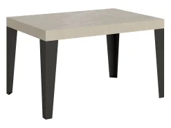 Mesa extensible 140/400x90 cm Flame cachemira patas antracita