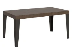Mesa extensible 130/234x90 cm Flame Premium nogal patas antracita