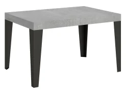 Mesa extensible 140/400x90 cm Flame cemento patas antracita