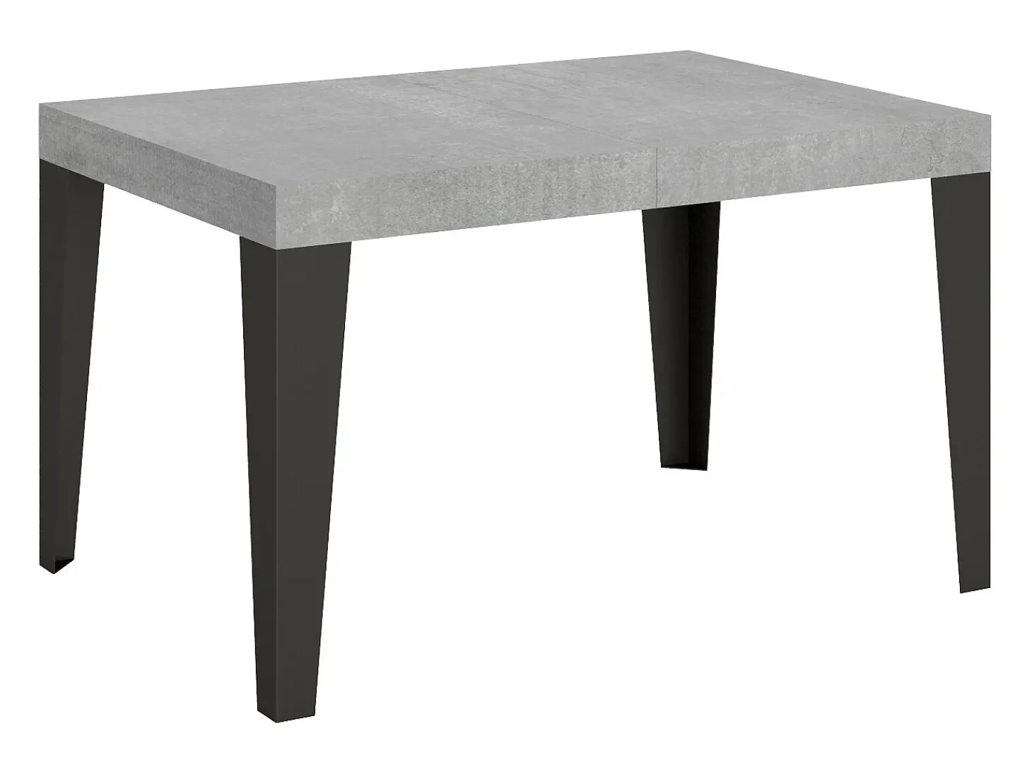 Mesa extensible 140/400x90 cm Flame cemento patas antracita