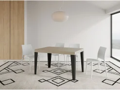 Mesa extensible 90x120/224 cm Flame Premium Cachemira patas antracita