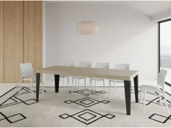 Mesa extensible 90x120/224 cm Flame Premium Cachemira patas antracita