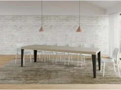 Mesa extensible 90x180/284 cm Flame Premium Cachemira patas antracita