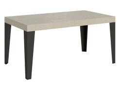 Mesa extensible 160/420x90 cm Flame cachemira patas antracita