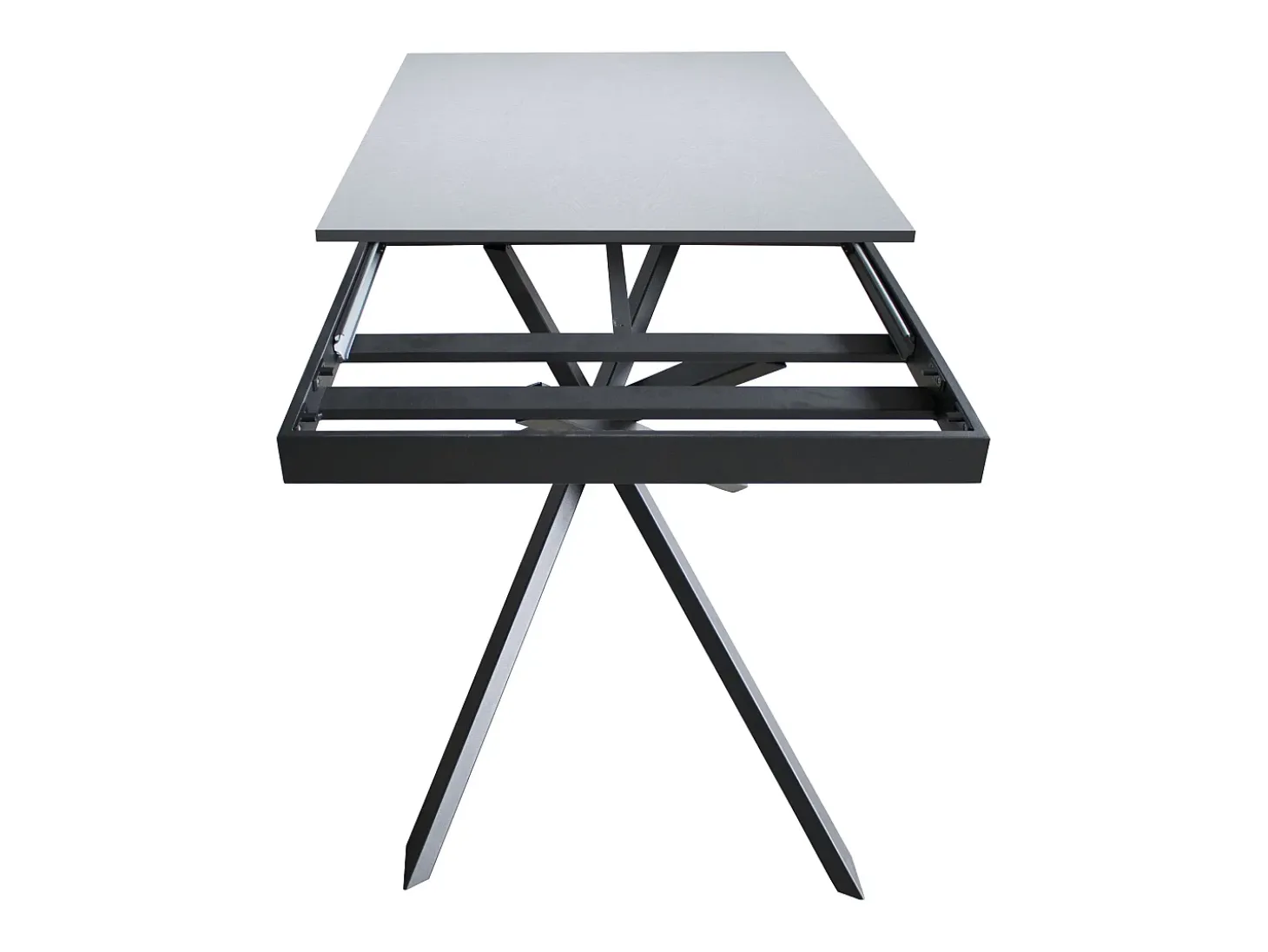 Mesa extensible 90x120/180 cm Ganty Nogal - Estructura color canto antracita