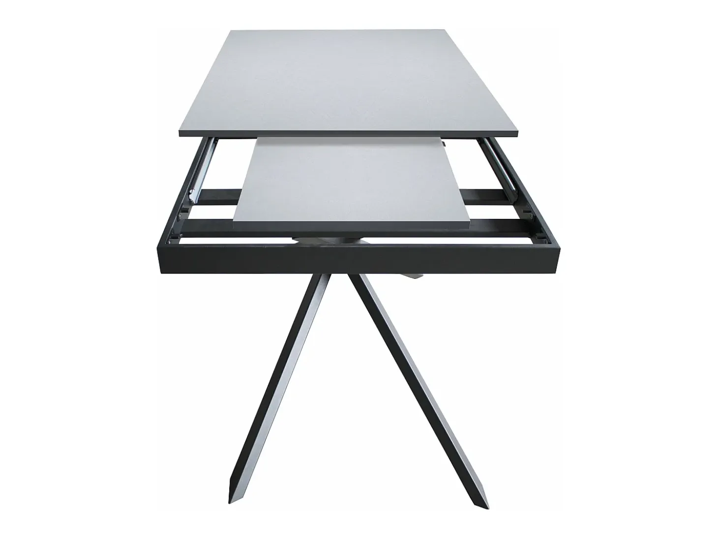 Mesa extensible 90x120/180 cm Ganty Nogal - Estructura color canto antracita