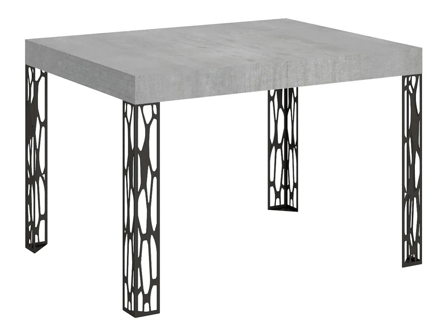 Mesa extensible 70x110/194 cm Ghibli Cemento estructura Antracita