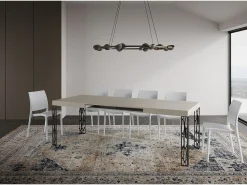 Mesa extensible 90x120/224 cm Ghibli Cachemira estructura Antracita