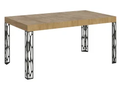 Mesa extensible 90x160/264 cm Ghibli Roble Natural estructura Antracita