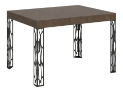 Mesa extensible 80x120/204 cm Ghibli Nogal estructura Antracita