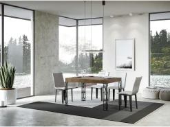 Mesa extensible 90x120/224 cm Ghibli Nogal estructura Antracita