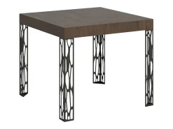 Mesa extensible 90x90/246 cm Ghibli Nogal estructura Antracita