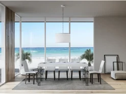 Mesa extensible 90x160/264 cm Ghibli Fresno Blanco estructura Antracita