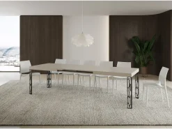 Mesa extensible 90x200/304 cm Ghibli Cachemira estructura Antracita