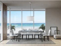 Mesa extensible 90x200/304 cm Ghibli Cemento estructura Antracita