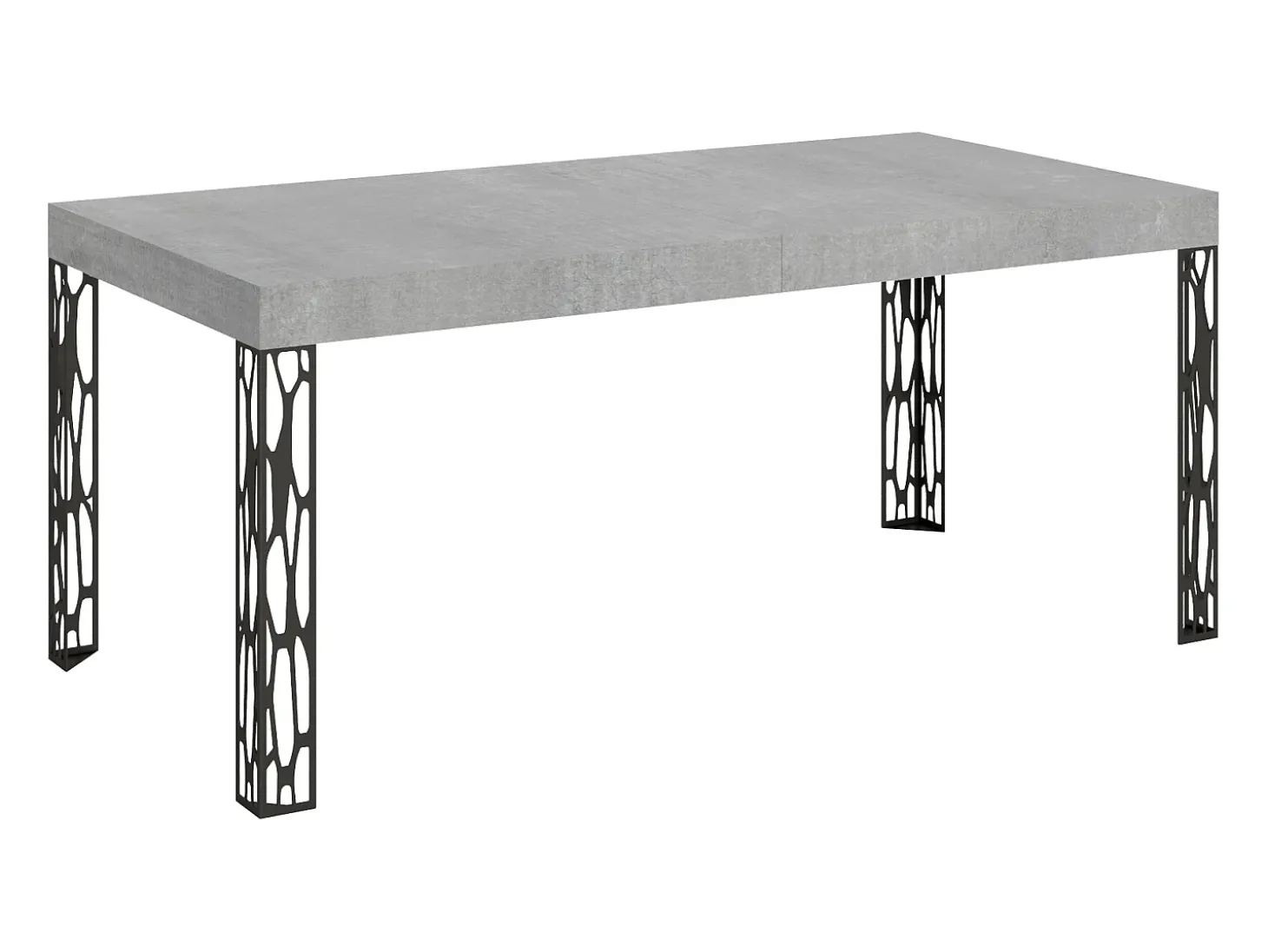 Mesa extensible 90x200/304 cm Ghibli Cemento estructura Antracita