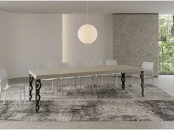 Mesa extensible 90x180/284 cm Karamay Premium cachemira patas antracita
