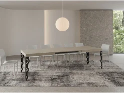 Mesa extensible 200/304x90 cm Karamay cachemira patas antracita