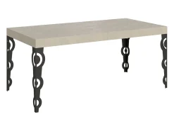Mesa extensible 200/304x90 cm Karamay cachemira patas antracita