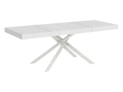 Mesa extensible 180/284x90 cm Karida Premium fresno blanco patas blancas