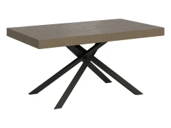 Mesa extensible 160/264x90 cm Karida gris paloma patas antracita