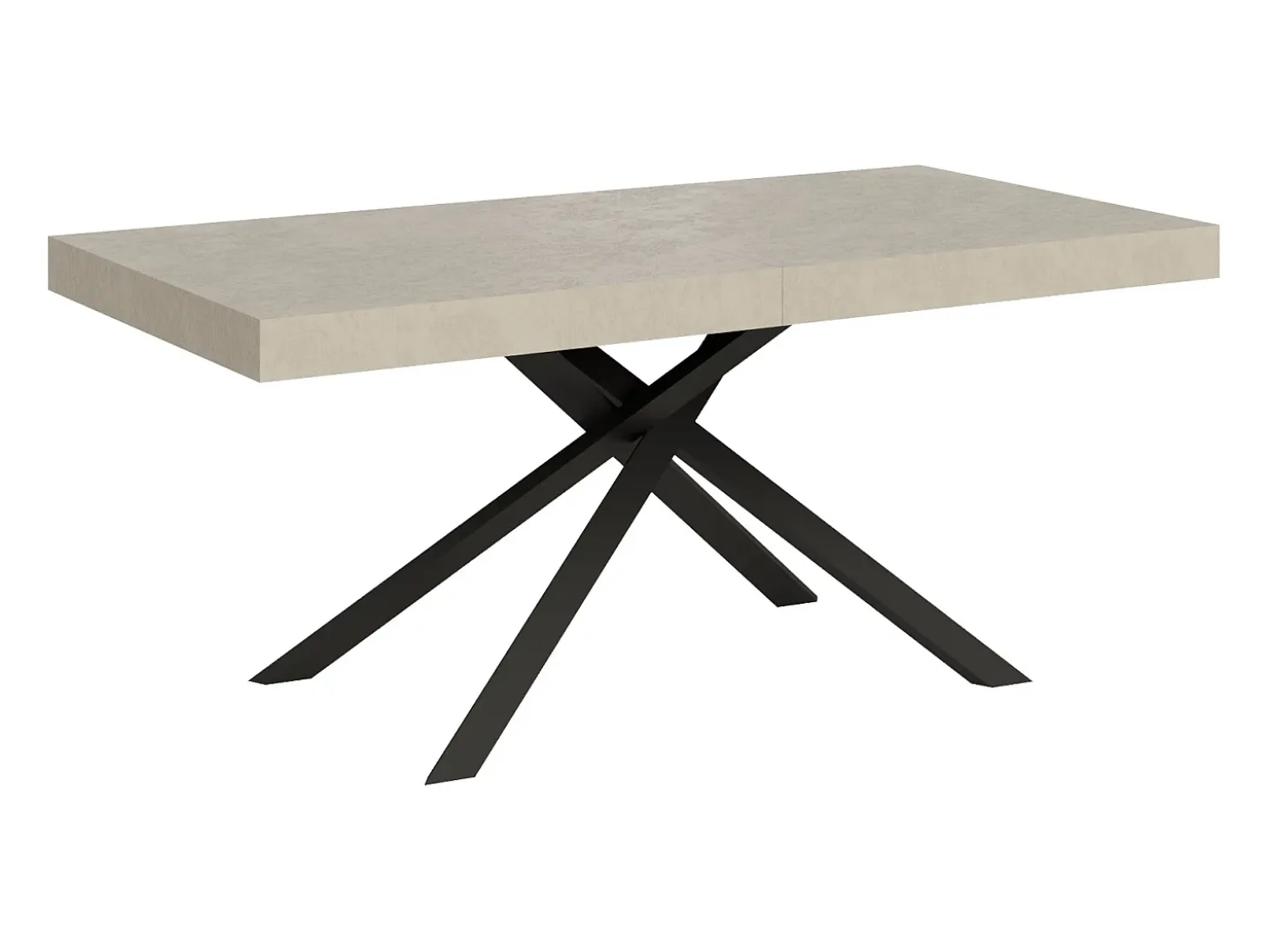 Mesa extensible 200/460x90 cm Karida cachemira patas antracita