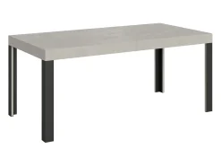 Mesa extensible 90x160/264 cm Linea Cachemira estructura Antracita