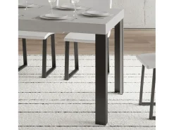 Mesa extensible 90x160/264 cm Linea Cachemira estructura Antracita