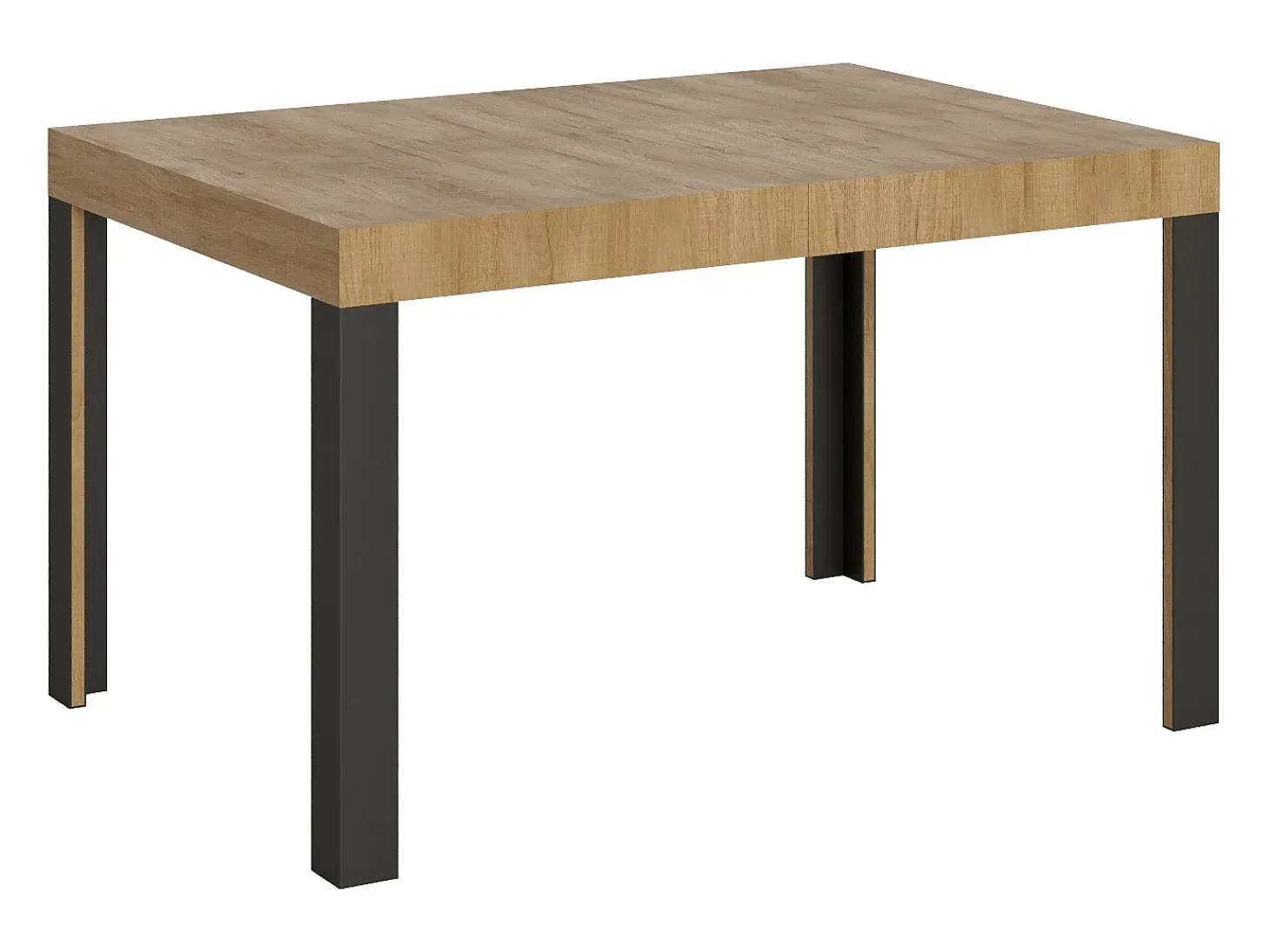 Mesa extensible 90x120/224 cm Linea Roble Natural estructura Antracita