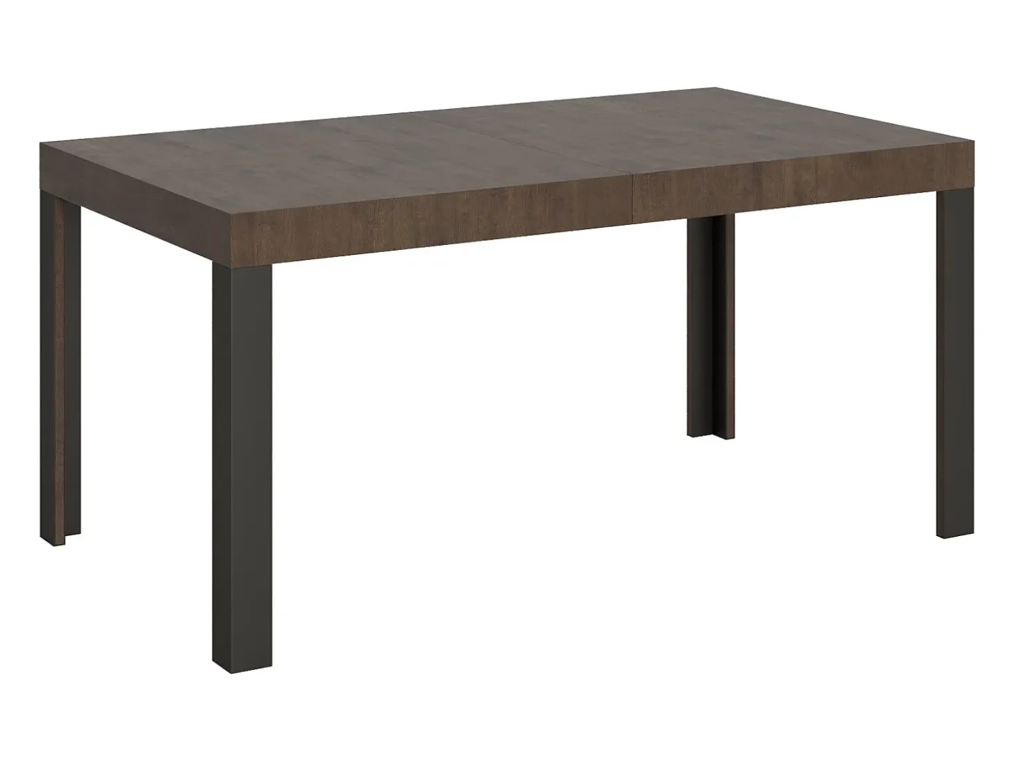 Mesa extensible 80x160/244 cm Linea Nogal estructura Antracita