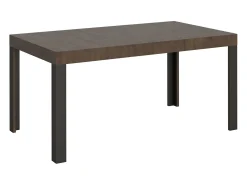 Mesa extensible 90x160/264 cm Linea Nogal estructura Antracita