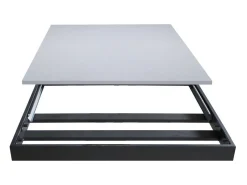 Mesa extensible 90x160/220 cm Mirhi Fresno Blanco estructura Antracita