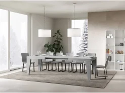 Mesa extensible 200/460x90 cm Naxy cemento