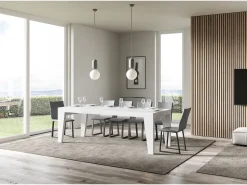 Mesa extensible 90x130/390 cm Naxy Premium Fresno Blanco