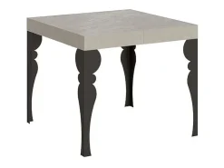 Mesa extensible 90/246x90 cm Paxon cachemira patas antracita