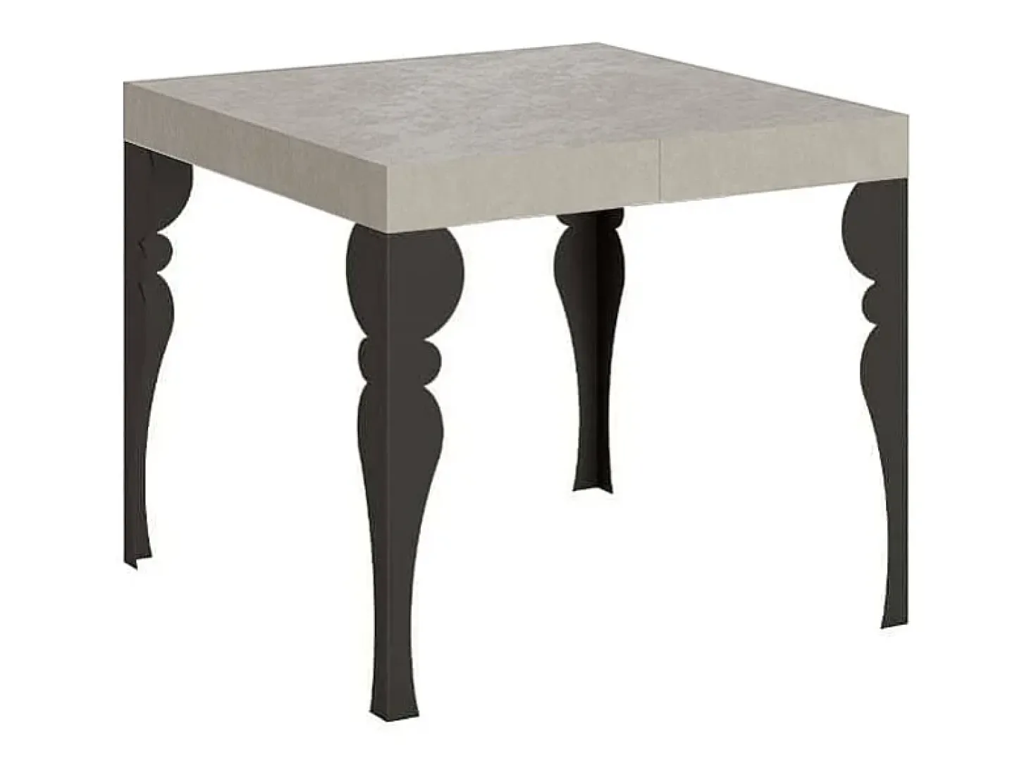 Mesa extensible 90/246x90 cm Paxon cachemira patas antracita