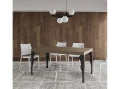 Mesa extensible 90x160/420 cm Paxon Premium gris paloma patas antracita