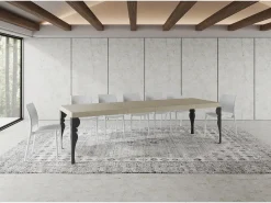 Mesa extensible 90x200/460 cm Paxon Premium cachemira patas antracita