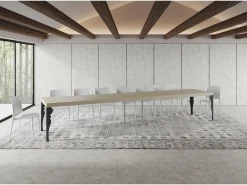 Mesa extensible 90x200/460 cm Paxon Premium cachemira patas antracita
