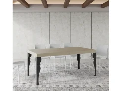 Mesa extensible 90x200/460 cm Paxon Premium cachemira patas antracita
