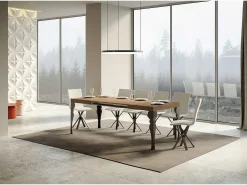 Mesa extensible 140/400x90 cm Paxon roble natural patas antracita