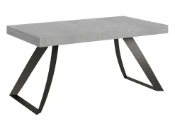Mesa extensible 90x160/264 cm Proxy Cemento estructura Antracita