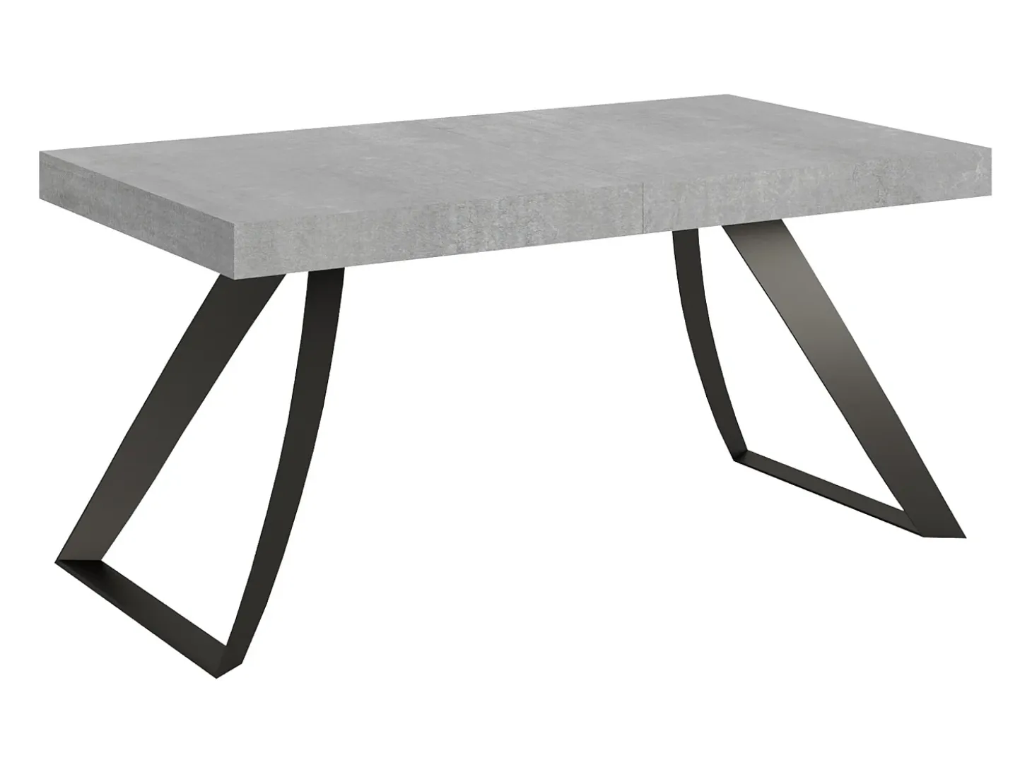 Mesa extensible 90x160/264 cm Proxy Cemento estructura Antracita