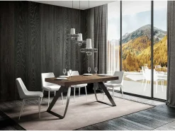 Mesa extensible 90x200/460 cm Proxy Nogal estructura Antracita