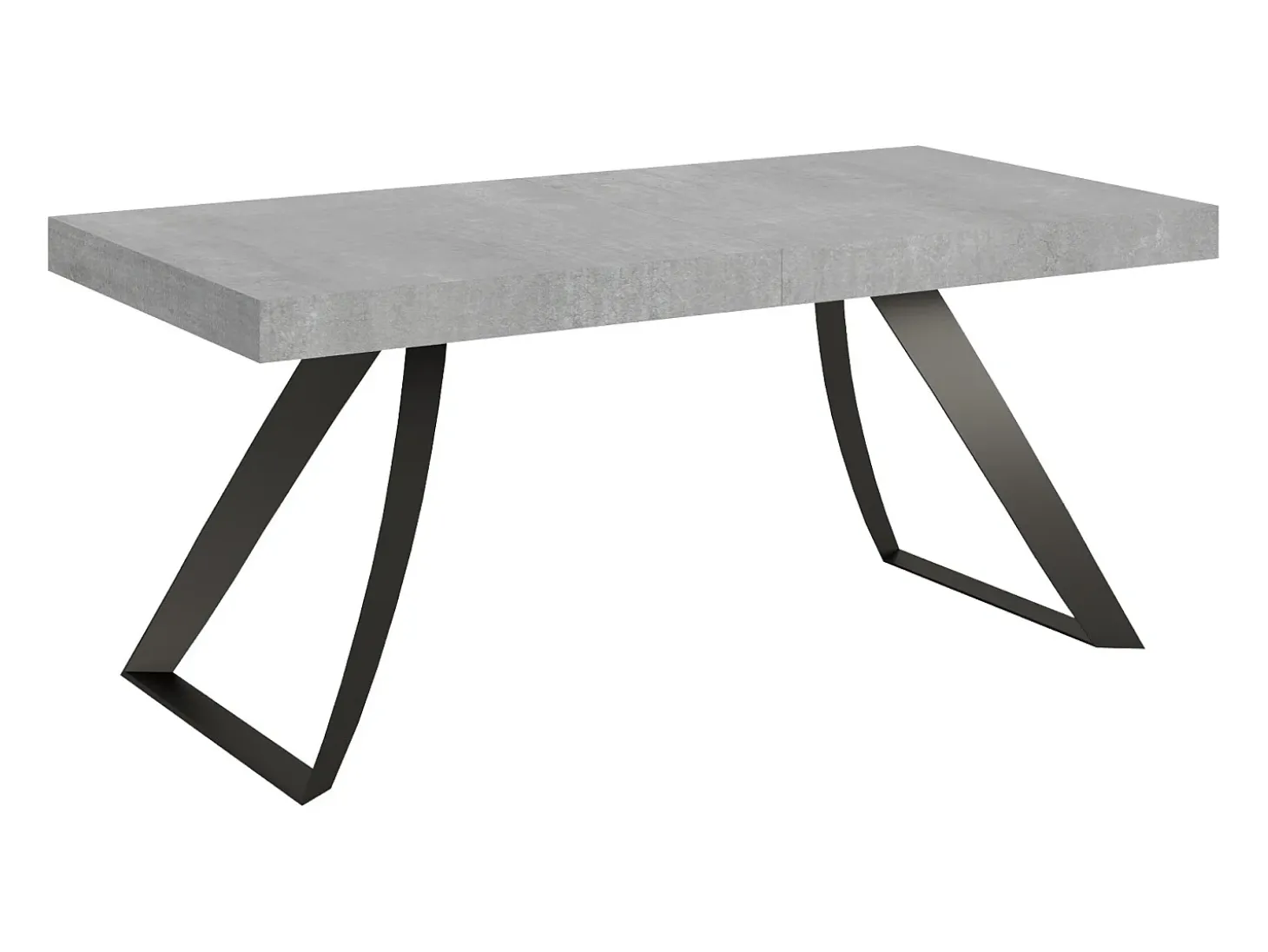 Mesa extensible 90x180/440 cm Proxy Cemento estructura Antracita
