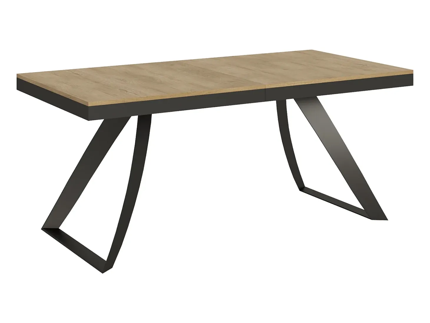 Mesa extensible 90x180/440 cm Proxy Evolution Roble Natural estructura Antracita